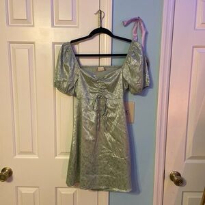 Altar'd State Light Green Backless Dress